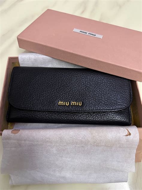 miu miu madras long wallet|Large Madras leather wallet .